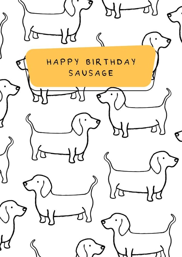 Happy Birthday Sausage created by The Hound Home