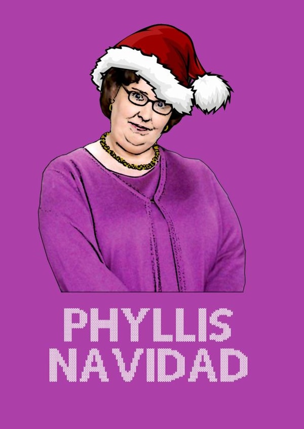 Phyllis Navidad - The Office-Inspired Funny Christmas Card for Friend, Mum, Dad created by BlackSheep Designs