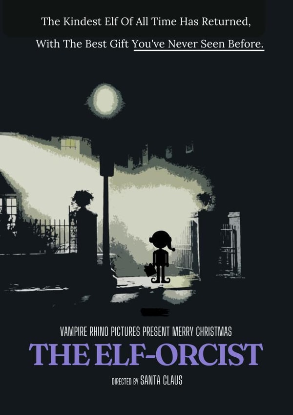 Funny Horror Christmas Card for Movie Loving Friend Or Family Member created by Vampire Rhino