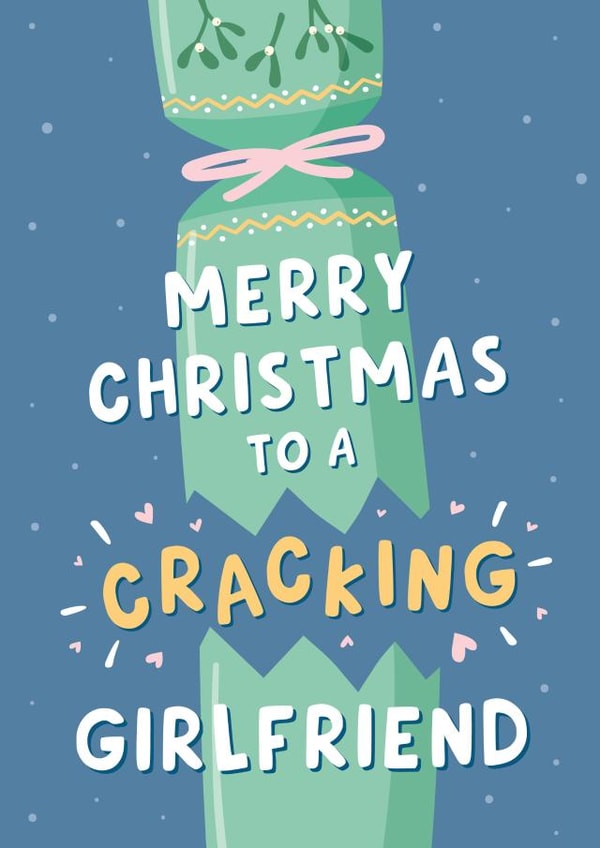 Funny Christmas Card For Girlfriend - Christmas Cracker created by Fliss Muir