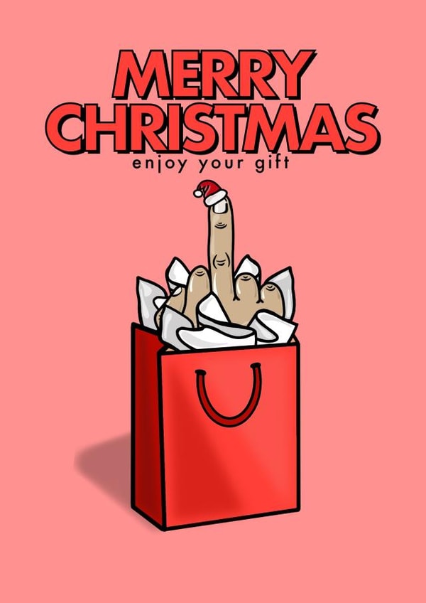 Christmas/Holidays - Middle Finger Gift Bag created by fyou cards