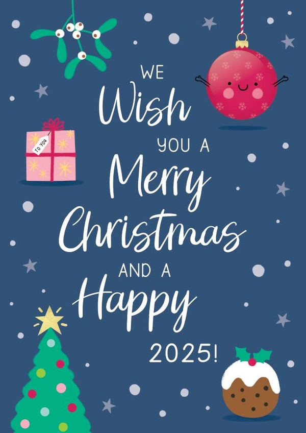 Cute, Colourful & Festive Christmas Card for Friends & Family created by Design By Day