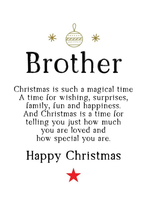 Happy Christmas to a special Brother who is loved so much created by Word Up Creative