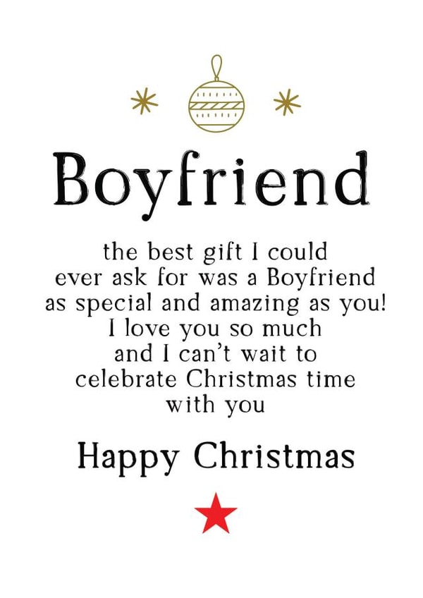 Happy Christmas to my special Boyfriend who I love so much created by Word Up Creative