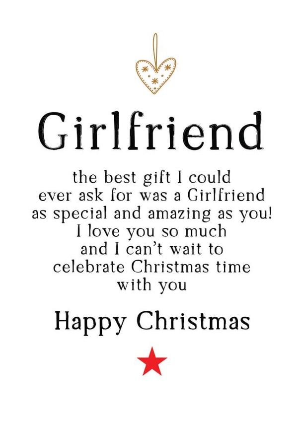 Happy Christmas to a special Girlfriend who I love so much. created by Word Up Creative