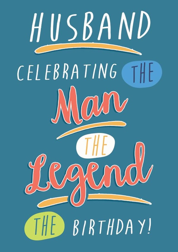 Husband - The Man, The Legend Male Birthday card created by Quitting Hollywood