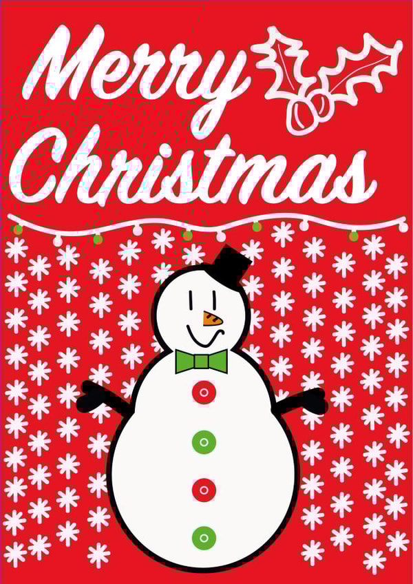 The Merry Christmas Snowman created by Bad Bunny Designs