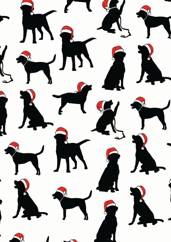 Black Labrador Christmas Card, Black Labrador, Christmas Card created by GREEDY LAB