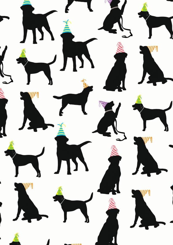 Black Labrador Birthday Card, Black Labrador Celebration Card, Birthday Card created by GREEDY LAB