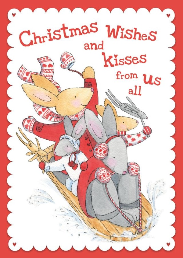 Cute Christmas Card For A Special Person Or Family From You All created by Helen Morgan Illustration