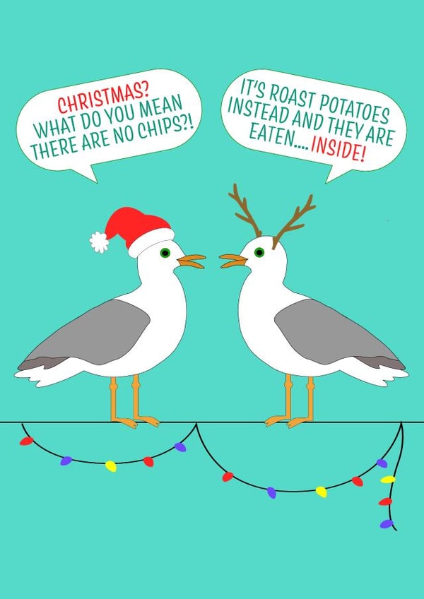 Funny Seagull Christmas Card created by Simply Nix