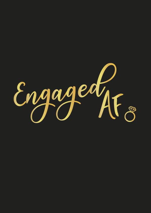 Cute Engagement Car - Engaged AF created by Amy Baker