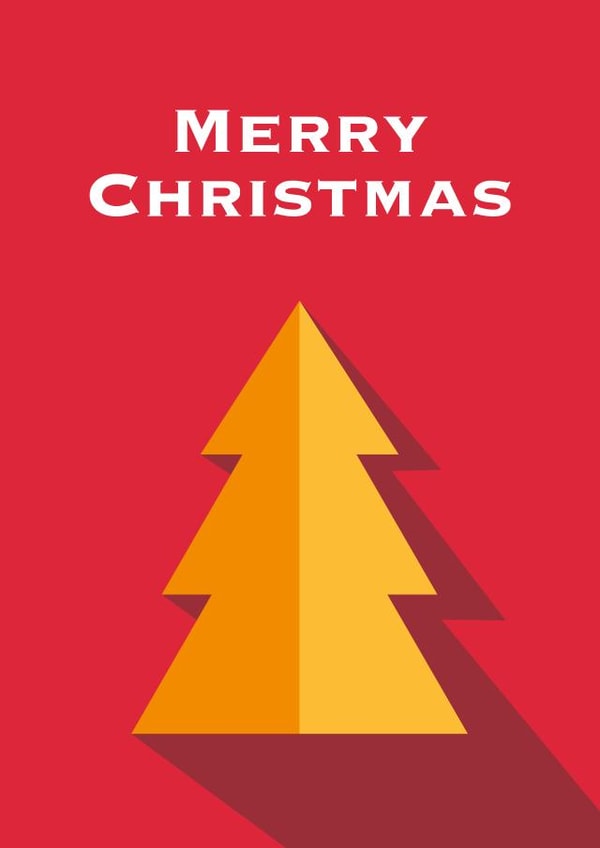 Bold Christmas Card - bright graphic Xmas tree design for the style conscious created by Jamie Borman