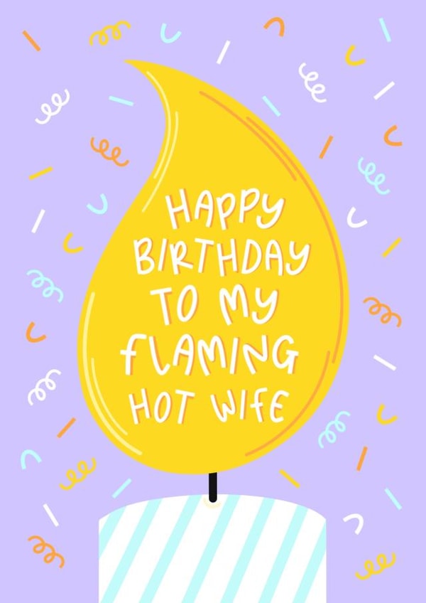 Flaming Hot Wife - Candle Pun - Wife Birthday Card created by Muses & May 