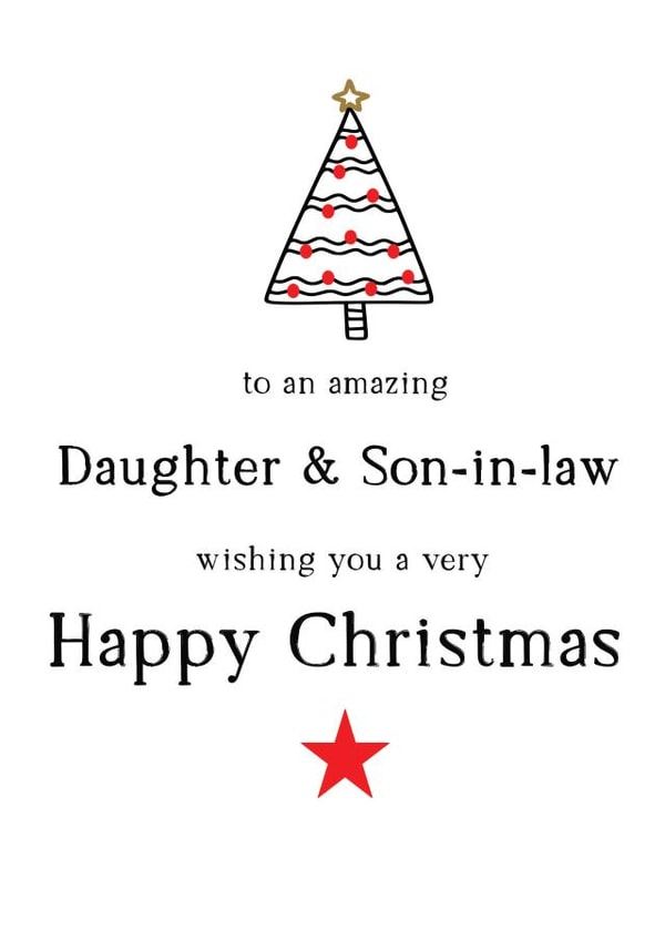 Happy Christmas to an amazing Daughter & Son-in-law created by Word Up Creative
