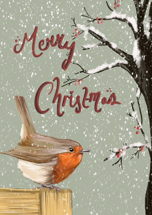 Cute Robin Christmas card created by AP Designs
