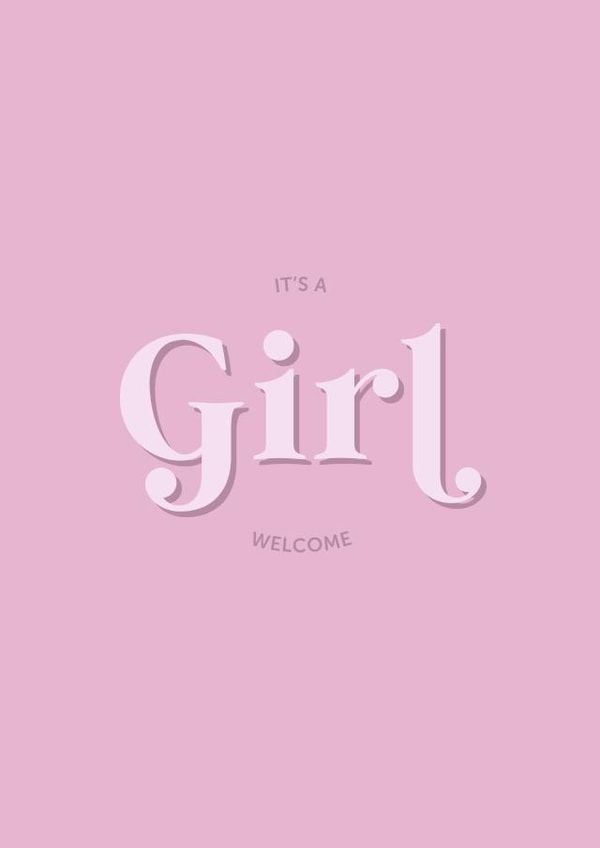 It's a Girl! New Baby Card created by Holmes Design Co.