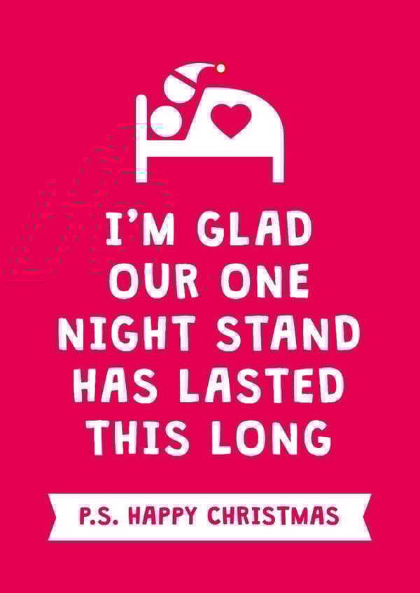 Funny Christmas card for significant other - It started with a one night stand created by Cookie Design