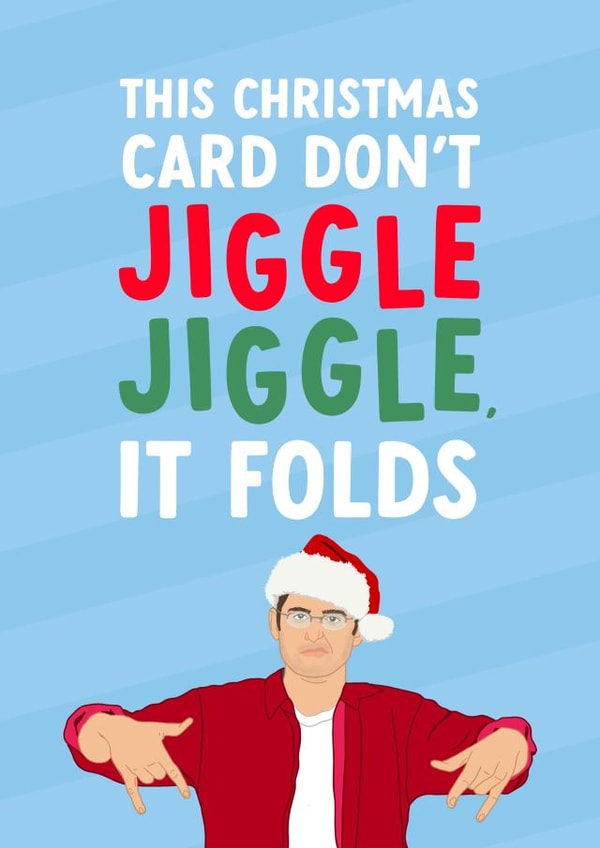 Funny Louis Theroux Christmas Card - Jiggle Jiggle Rap created by The Cake Thief
