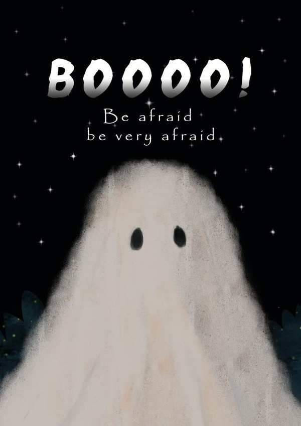 Boo! Be afraid, be very afraid - a spooky card for halloween created by Six bunny ears