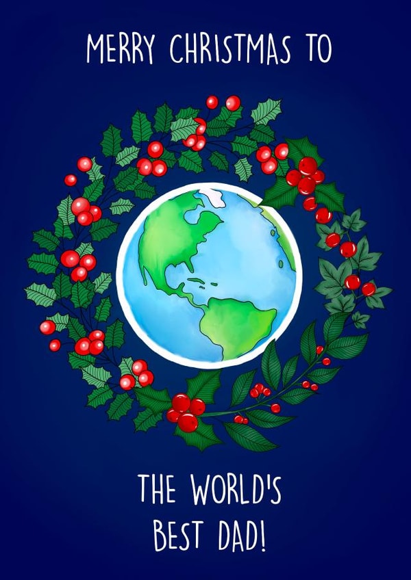 Merry Christmas to the World's best Dad! created by Poppy & Mabel