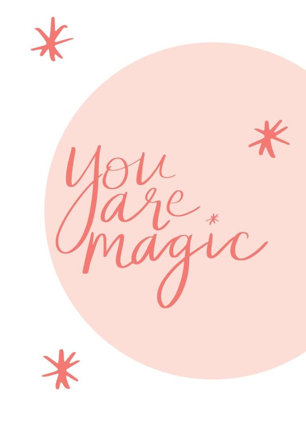 you are magic, love, friendship thank you card created by Art + Ace Studio