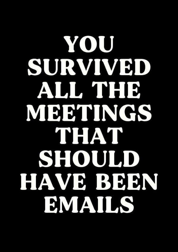 Funny Leaving Card For Colleagues - You Survived created by Sundiva Designs