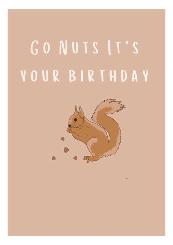 Cute Squirrel Birthday Card For Boy or Girl created by Honeybee Art