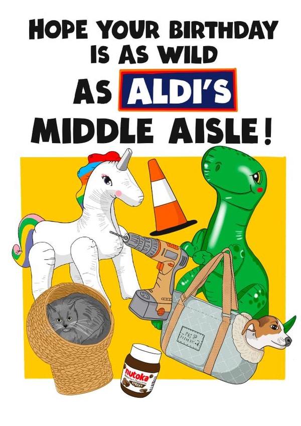 Aldi’s Birthday Card created by Kasia Cards