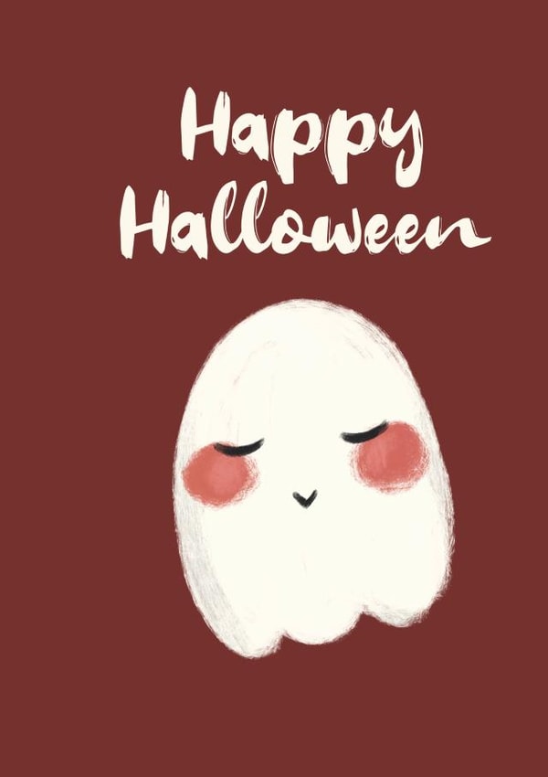 Cute ghost Halloween card created by Ilona Ro - Illustrations 