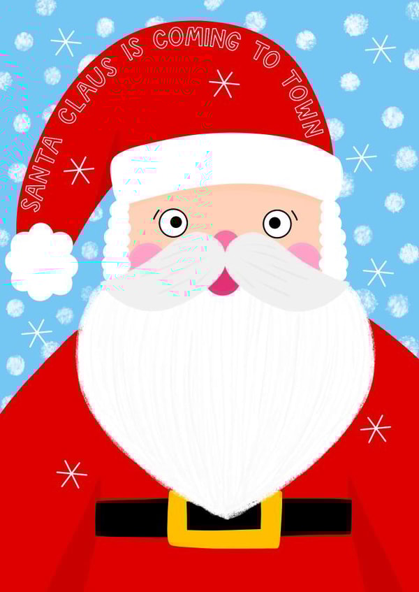 Santa Claus is coming to town - Santa - Father Christmas - Christmas Delivery created by Ludicrous Prints