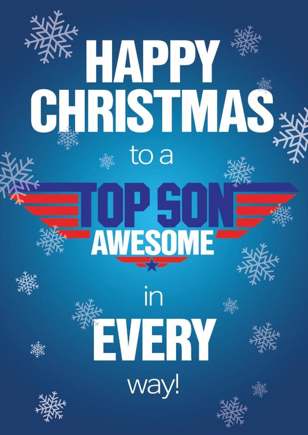 Top Son Christmas card created by NEEDL designs