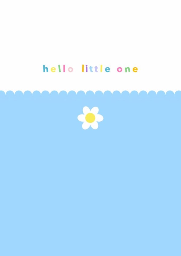 Cute new baby card - hello little one created by Jessica Rachel Sharp