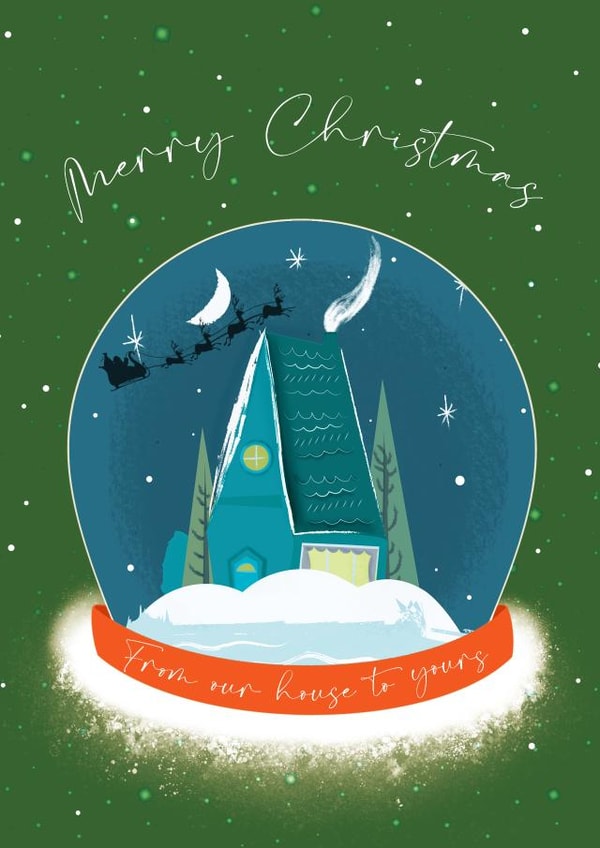 Snow Globe Christmas Card - From Our House To Yours created by daminidesigns