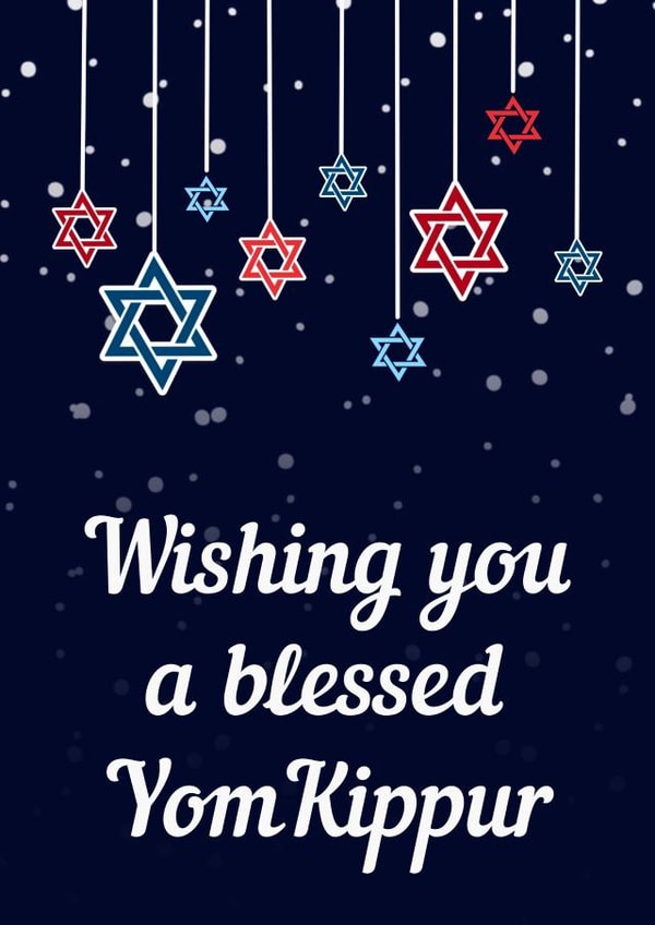 Yom Kippur celebration Jewish holiday card created by The Girl Next Draw Cards