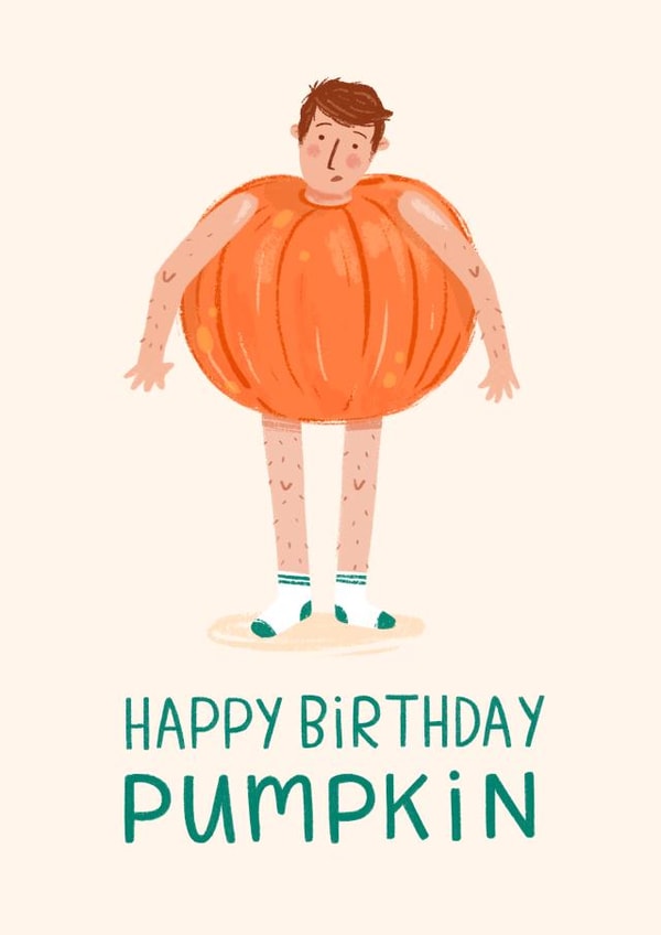 Humorous Autumn Birthday Card For Husband or Boyfriend created by Pilea Press