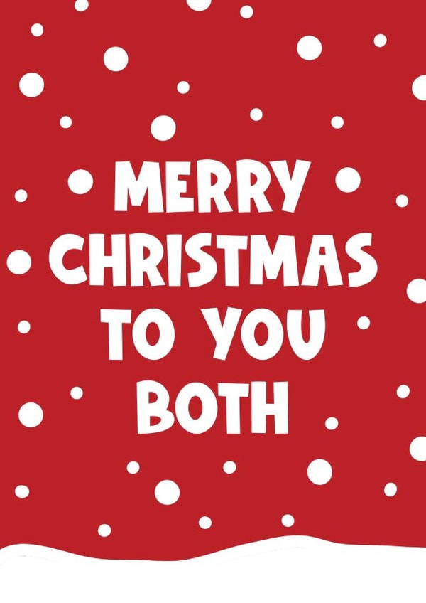 Merry Christmas to you both couple parents auntie & uncle grandparents created by Naomi Park