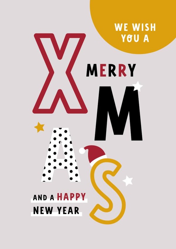 Merry Xmas playful lettering created by Karin van der Vegt