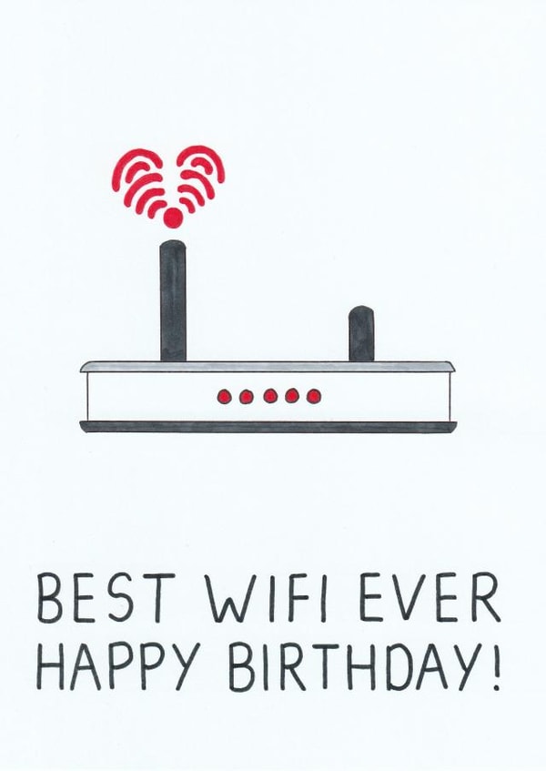 Funny birthday card for that person you've got a special connection with! created by Ow Cards