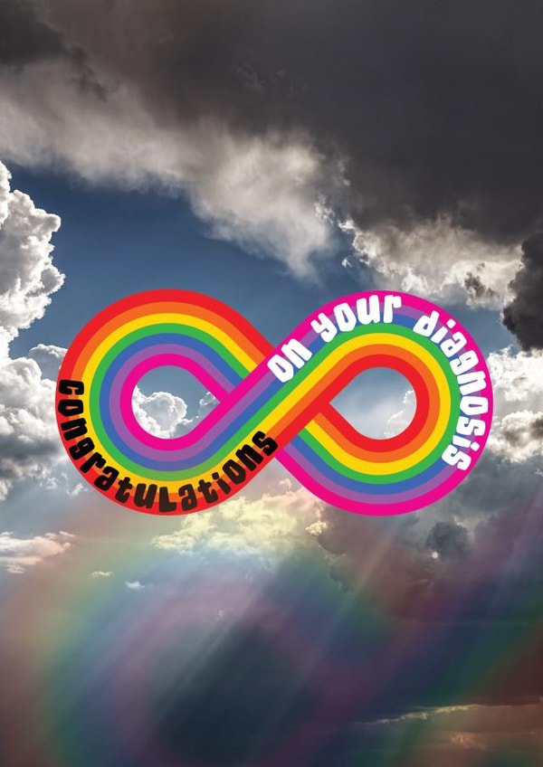 Congratulations on your Diagnosis - Rainbow Infinity Card created by Fran Hennessy, Shimmy Shimmy Yay!