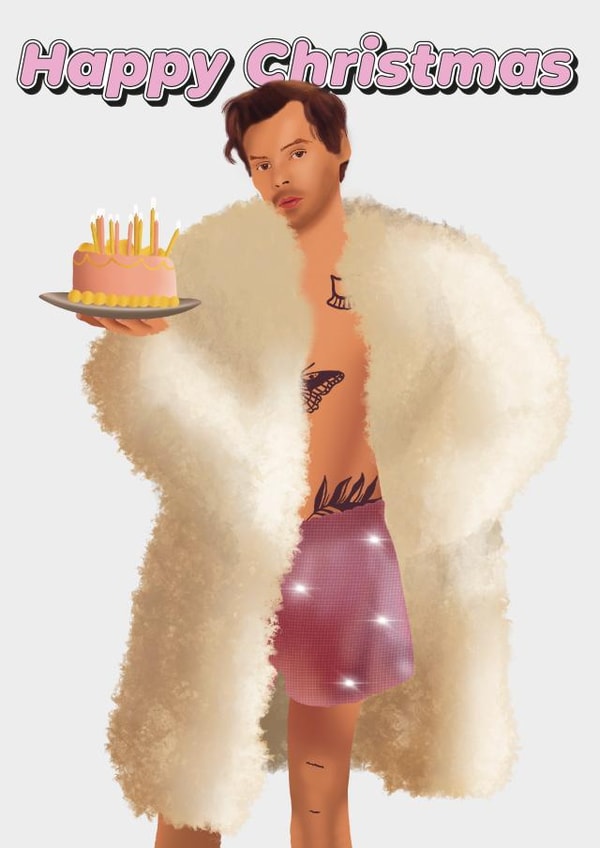 Happy Christmas with Harry Styles created by Jemma Rose Design