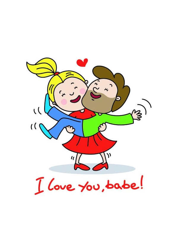 Cute card from a loving girl for a beloved man for a declaration of love created by Raievska Yulianna