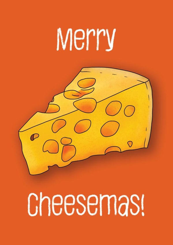 Funny Christmas Card - Cheese - Merry Cheesesmas created by Charlie - Cherry Pie Lane