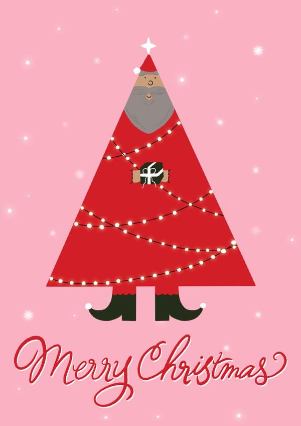 Cute Santa Claus Christmas Card For All Your Friends and Family created by Paper Wishes Co