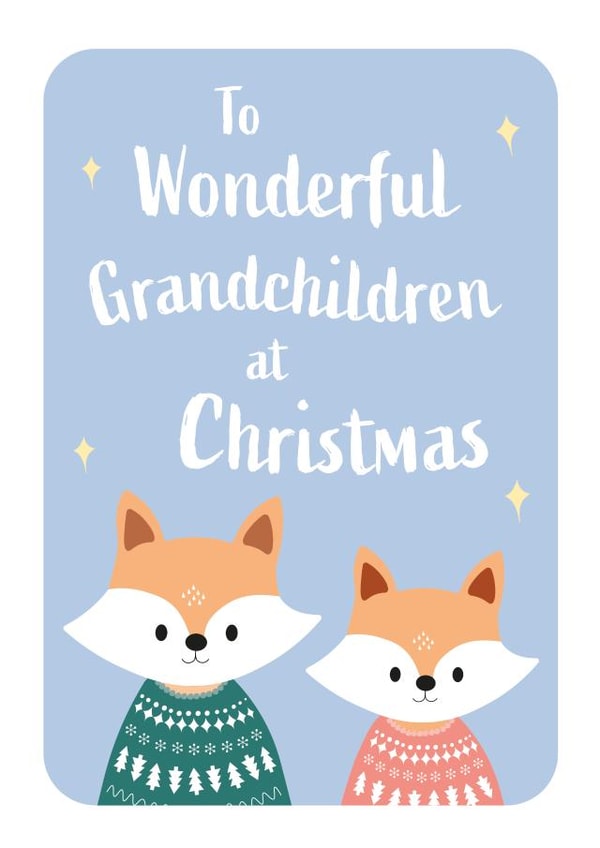 Cute Christmas Card perfect For The Wonderful Grandchildren In Your Life created by Amy Munro