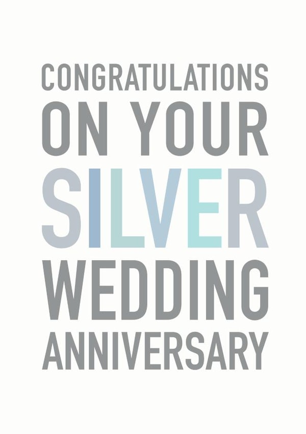 Silver Anniversary Card - 25 years created by Studio 9