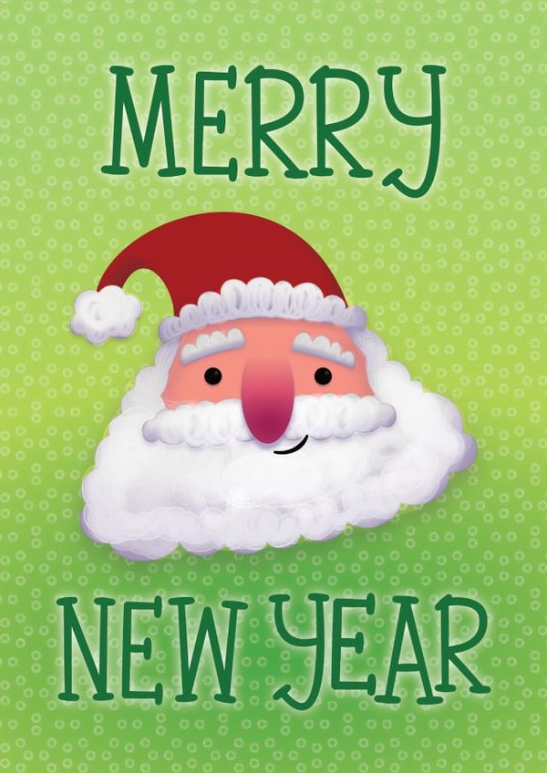 Cute Christmas card – Merry New Year created by Simon Whittaker