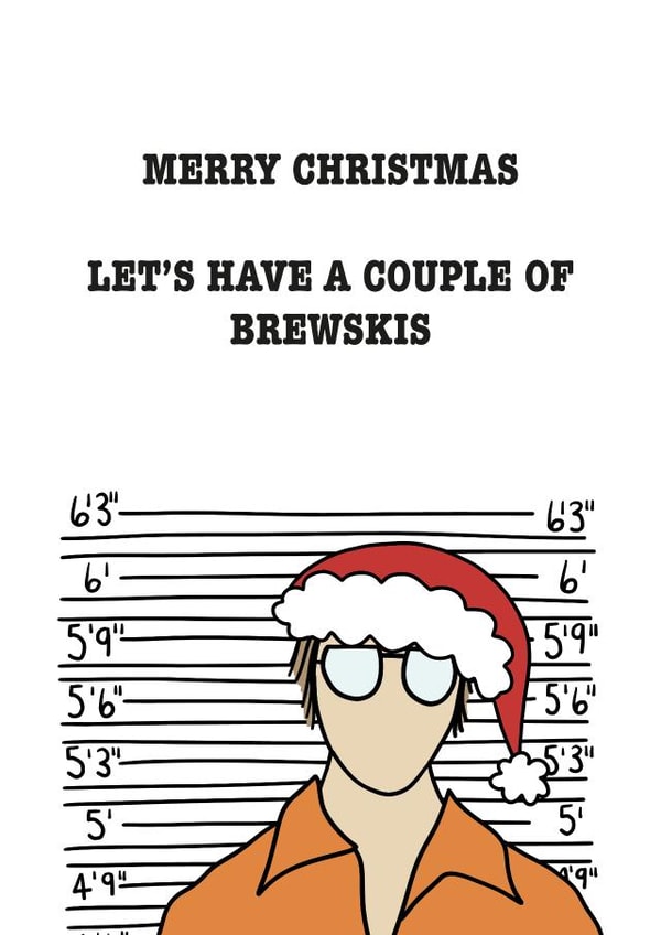 Jeffrey Dahmer Christmas Card - Let's have a couple of brewskis created by EJF Illustration