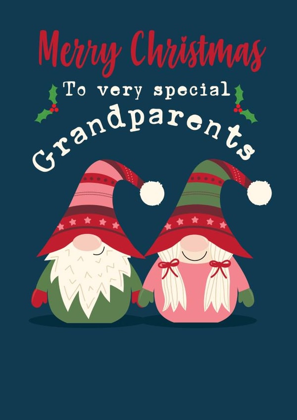 A cute Christmas card with Christmas Gonks/Gnomes for very special grandparents. created by Memelou
