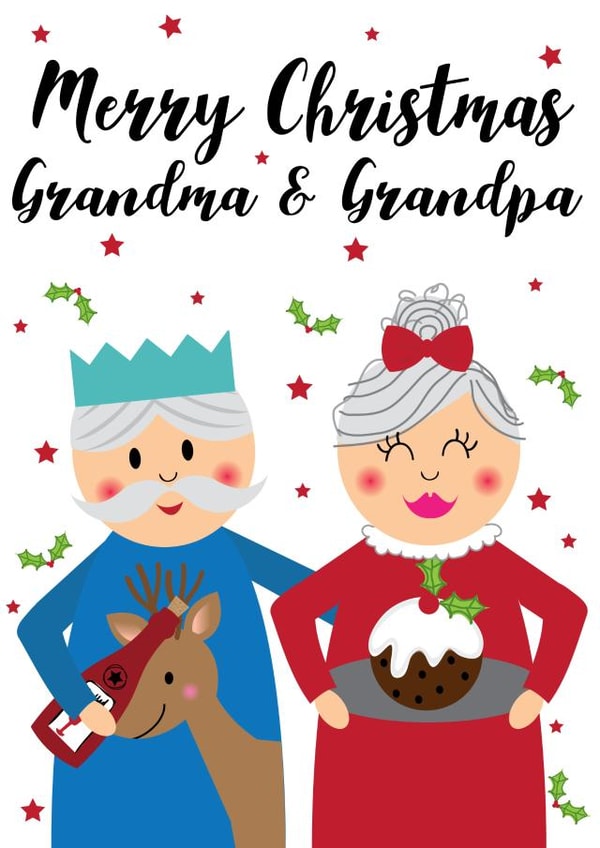 A cute Christmas card for your Grandma and Grandpa. created by Memelou